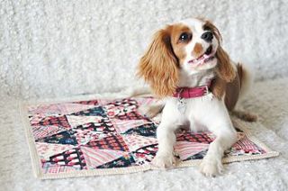 handmade quilted gypsy pet blanket by dimple stitch