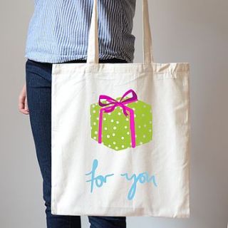 personalised present canvas bag by hannah stevens