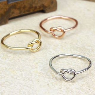 set of three love knot rings by lisa angel