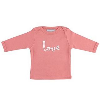 flamingo pink love baby t by bob & blossom ltd