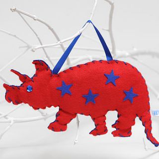 'make & sew' dinosaur sewing kit in red by kitty kay   'make & sew'