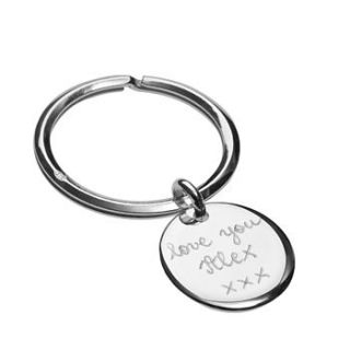 personalised sterling silver key ring by merci maman