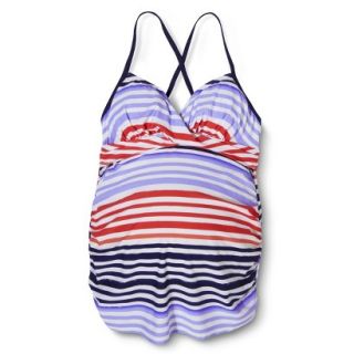 Liz Lange for Target Maternity Tankini Swim Top   Blue/Red/Purple S