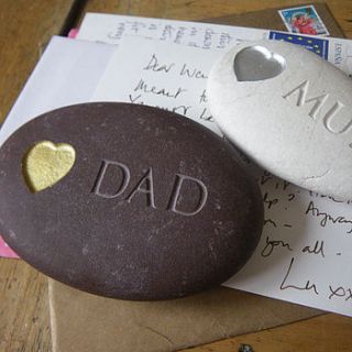 personalised 'i love you' pebble by letterfest