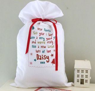 personalised christmas countdown sack by tillie mint