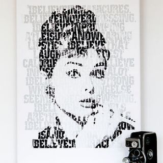 'i believe' typographic fine art by more than words 'typographic art'