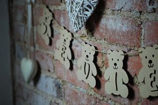 wooden teddy bunting paint your own by craft heaven