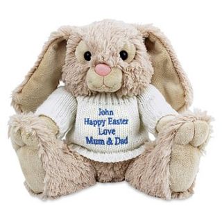 personalised message bunny by hope and willow