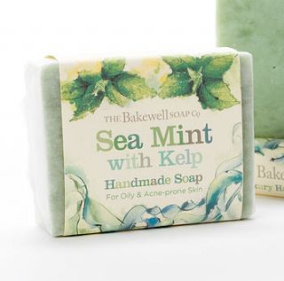 peppermint and kelp natural moisturising soap by the bakewell soap company