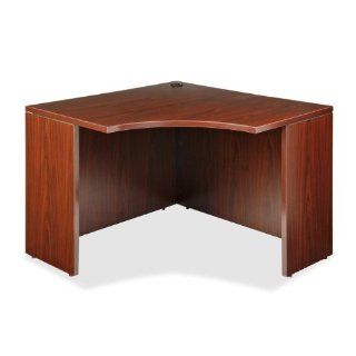Lorell Products   Corner Desk, 42"x42"x29 1/2", MY   Sold as 1 EA   87000 Series Wood Laminate Furniture features 1 1/4" thick laminate tops and grommet holes for easy cord routing. The desk offers two grommet holes. The reversible retu