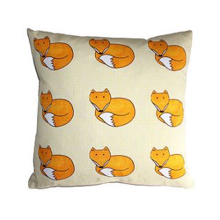 fox cushion by helena carrington illustration