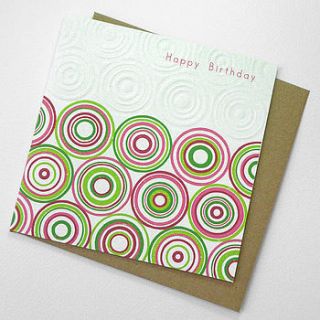 handmade circles birthday card by linokingcards