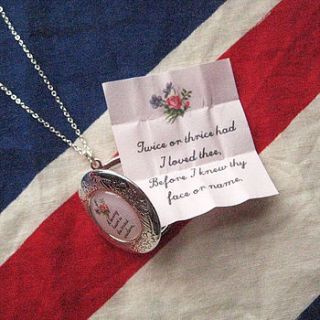 forget me not personalised locket necklace by hoolala