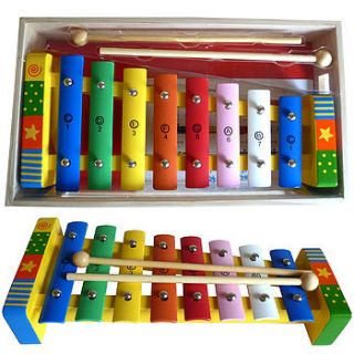 wooden xylophone with song sheet and box by bee smart