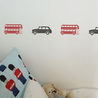 london bus and taxi wall stickers by nutmeg