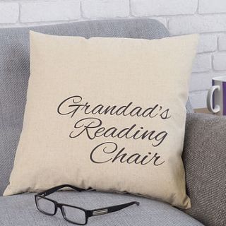 personalised grandad's chair cushion by tillyanna