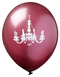 plum & white chandelier balloons by evthokia ltd