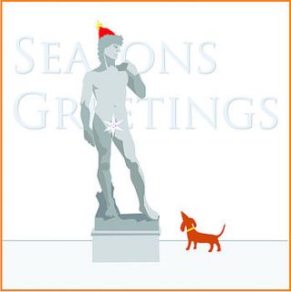 david at xmas by poochcards of london pooch