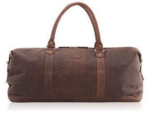 leather weekender holdall by teals