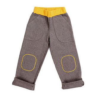 36% off organic cotton twill trousers by rain starts play