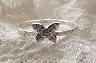 silver butterfly ring by lucy kemp jewellery