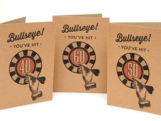 bullseye age milestone card by papergravy