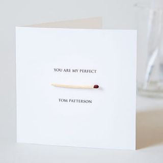 personalised perfect match card by twenty seven