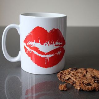 lip smacking personalised mug by pearl and earl