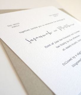 gavin personalised wedding invitation by lola's paperie
