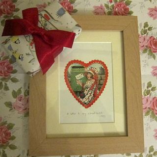 framed vintage valentine cards by amber burge