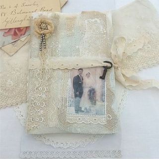personalised vintage wedding journal by typically english
