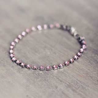 pink rhinestone crystal bracelet by artique boutique