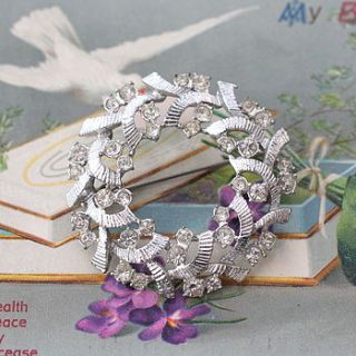 vintage diamante circlet brooch by magpie living