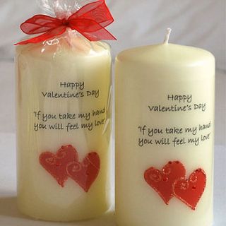 valentine's day candle by a touch of verse