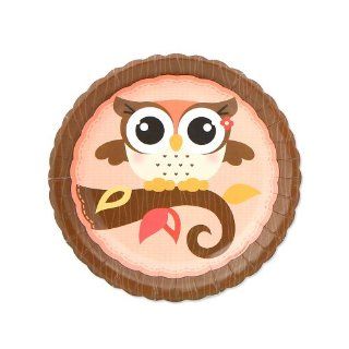 Owl Girl   Look Whooo's Having A Baby   Dessert Plates   8 Qty/Pack   Baby Shower Tableware Toys & Games