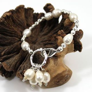 fresh water pearl cluster bracelet by my posh shop