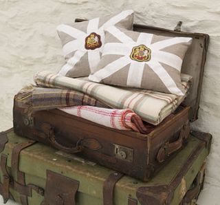 vintage union jack cushion by velvet ribbon