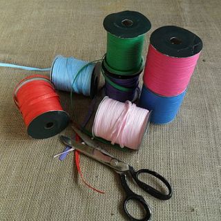 brightly coloured raffia ribbon five metre by yatris home and gift