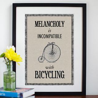 vintage bicycle print by of life & lemons