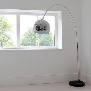 large chrome arch floor lamp by out there interiors