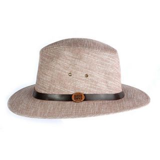 'palma' linen fedora by eureka and nash