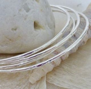 silver stacking bangle by anne reeves jewellery