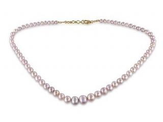graduated soft pink real pearl necklace by rochelle shepherd jewels