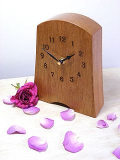 wooden traditional style wooden clock by wooden keepsakes