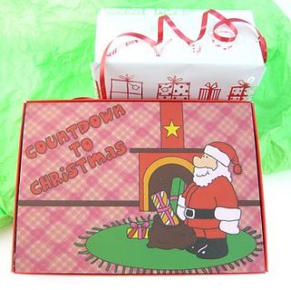 3 d chocolate santa advent calendar by chocolate by cocoapod chocolate