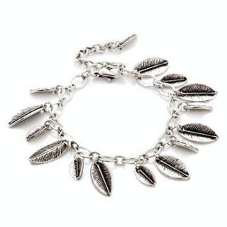 silver leaf bracelet by cherry & joy