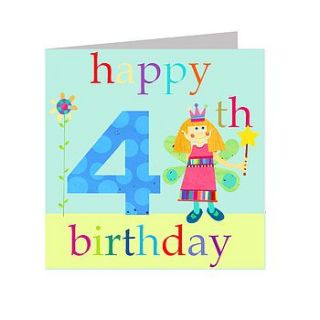 girl's number four card by square card co