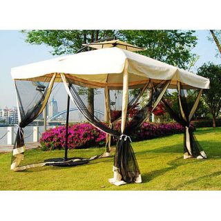 Aosom 9 Cantilever Umbrella with Mesh Enclosure