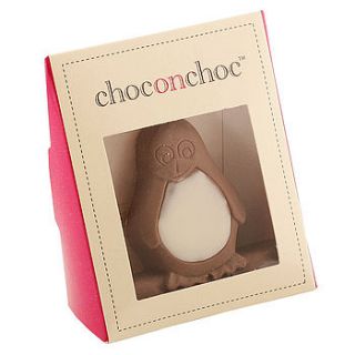 pack of four mini chocolate penguins by chocolate on chocolate