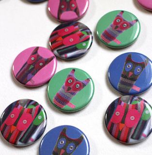 large owl magnets by sally weatherill